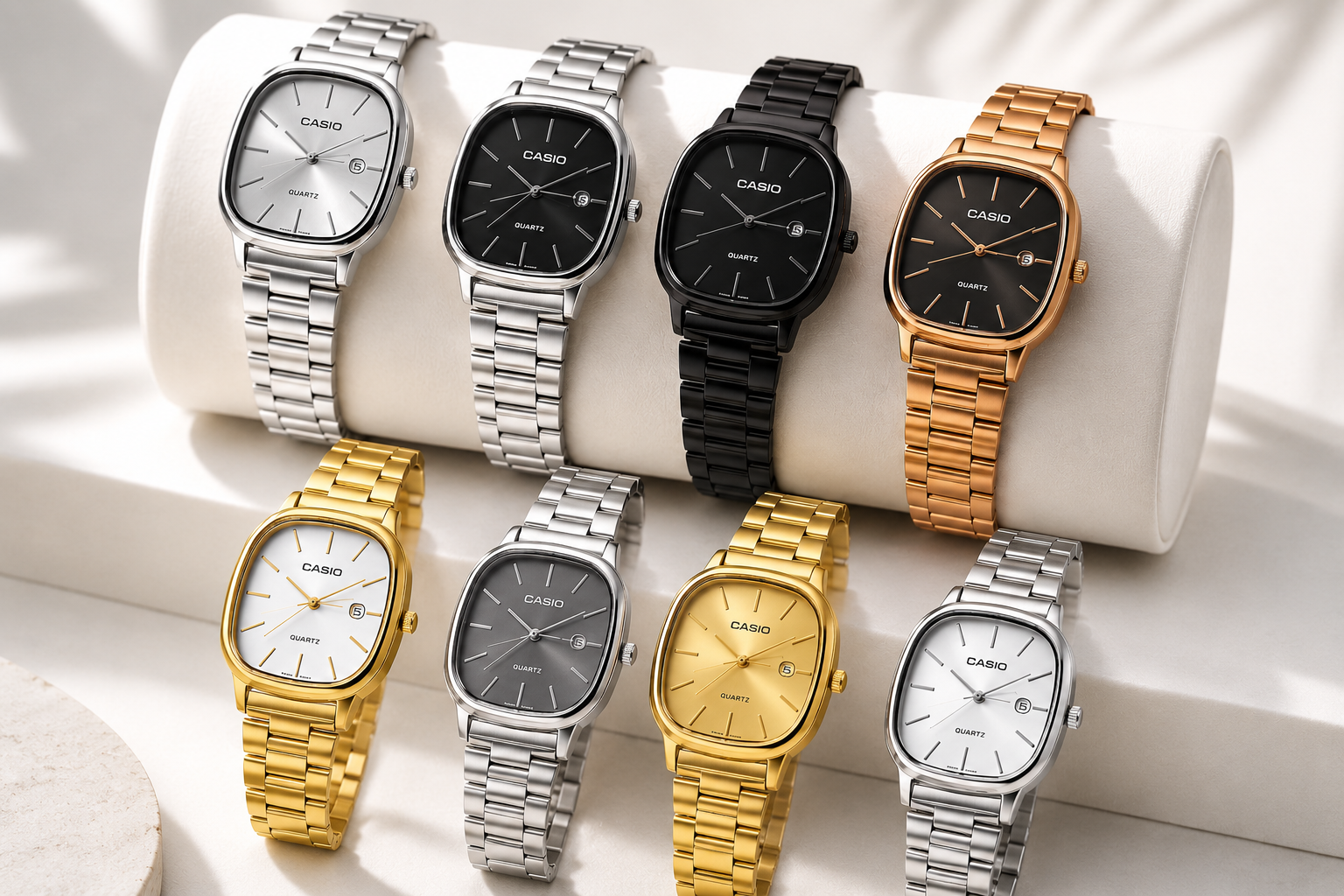 Casio Classic Square Stainless Steel Watch