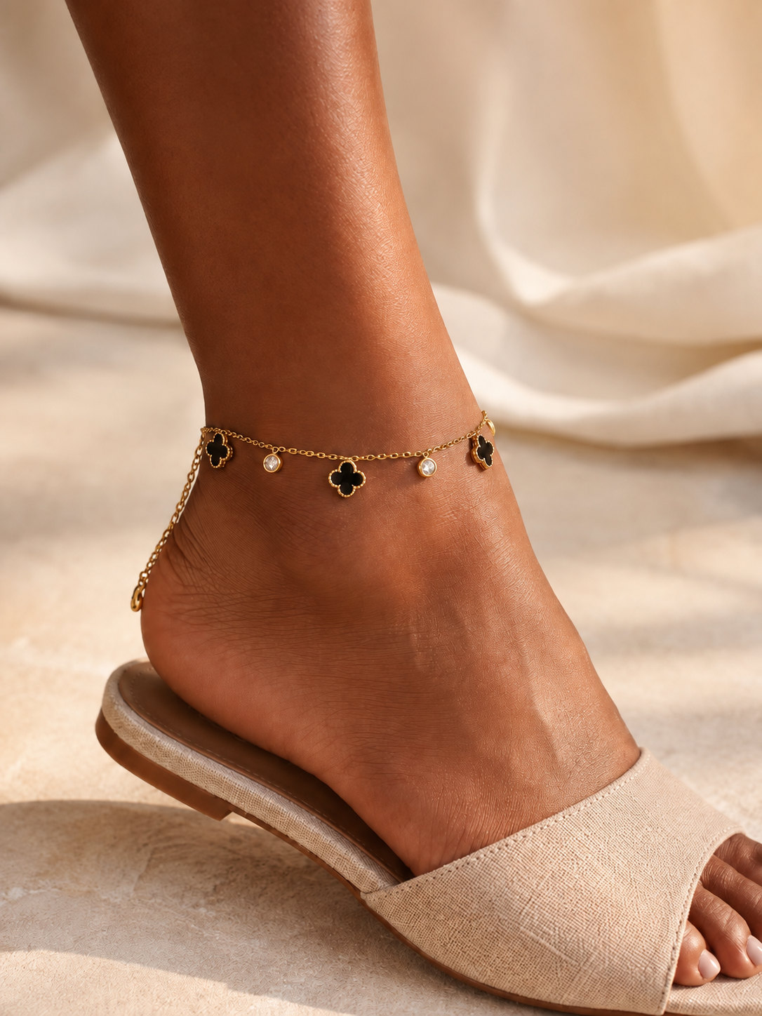 Vca clover charm Anklet