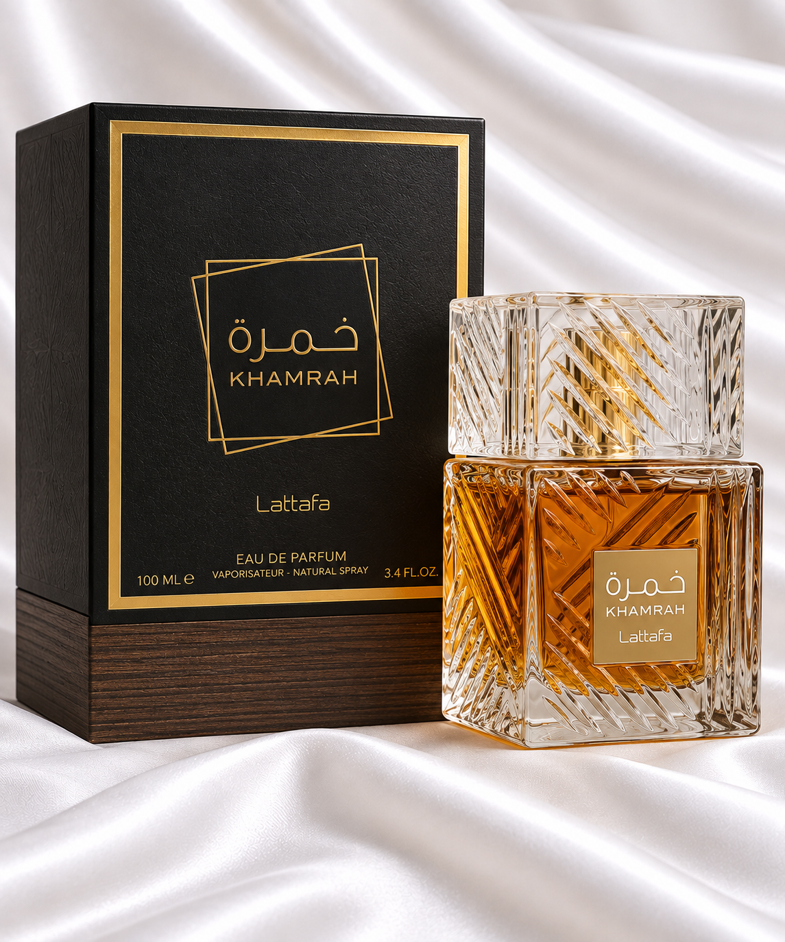 Khamrah by Lattafa Eau de Parfum – 100ml  Khamrah by Lattafa is a rich Oriental Spicy